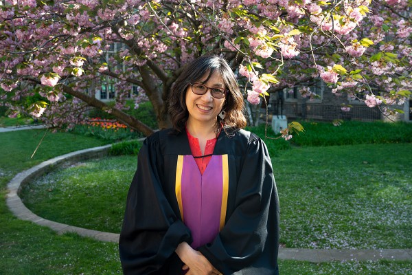 Principal HyeRan Kim-Cragg at the Emmanuel College Graduation and Convocation ceremony on May 11, 2023. (Minh Truong)